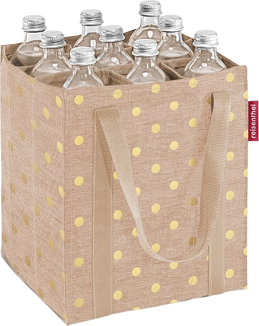 Torba na butelki Bottlebag w grochy beżowa