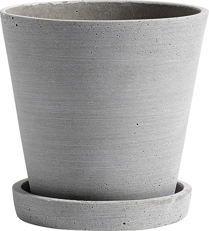 Doniczka Hay 15 cm szara z podstawką AB394-A602-AB48