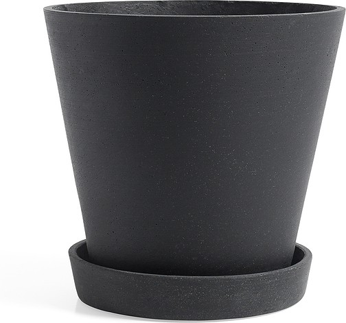 Doniczka Hay 21,5 cm czarna z podstawką AB394-A604-AB68