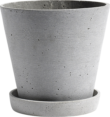 Doniczka Hay 17,5 cm szara z podstawką AB394-A603-AB48