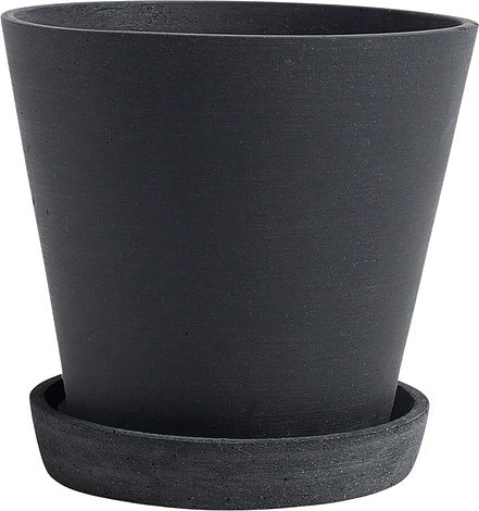 Doniczka Hay 17,5 cm czarna z podstawką AB394-A603-AB68