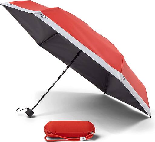 Parasolka Pantone Travel czerwona z etui