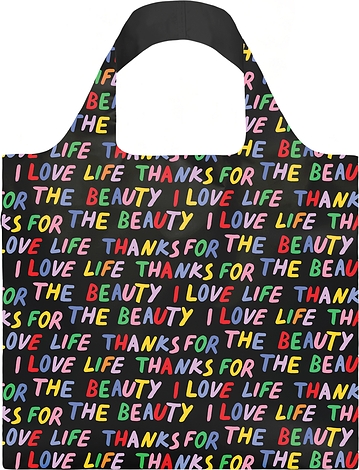 Torba LOQI Artist Love Life czarna z recyklingu