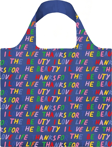 Torba LOQI Artist Love Life niebieska z recyklingu