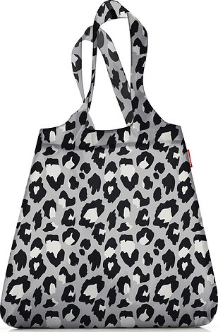 Torba na zakupy Mini Maxi Shopper w panterkę szara