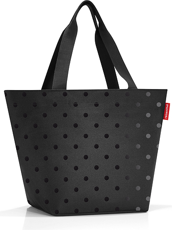 Torba Shopper w grochy M czarna