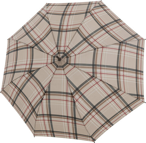 Parasol automatyczny Golf Flex w kratę beżowy