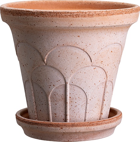 Bergs Potter Doniczka z podstawką Fleur 18 cm różowa FLER18S