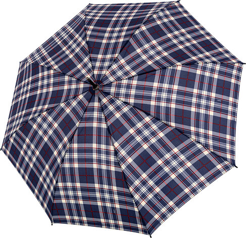 Parasol automatyczny Stockholm w kratę niebieski