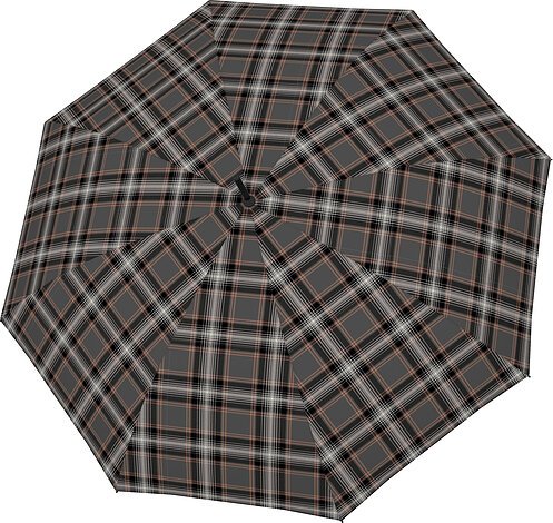 Parasol automatyczny Stockholm w kratę brązowy