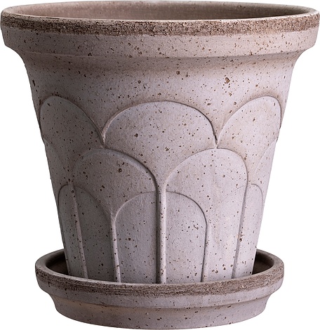 Bergs Potter Doniczka z podstawką Fleur 12 cm szara FLEG12S