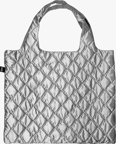 Torba LOQI Artist Metallic Puffy srebrna