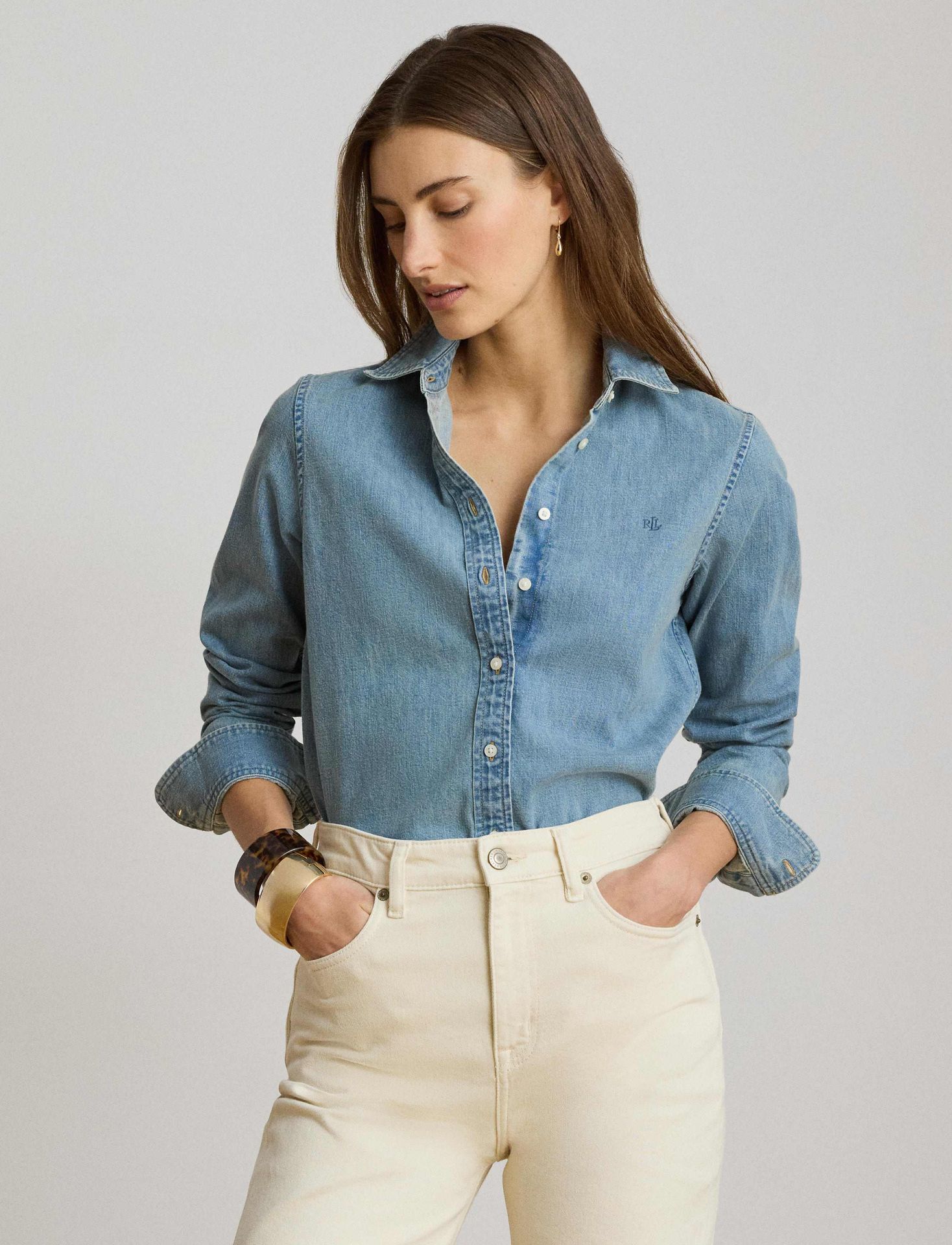LAUREN RALPH LAUREN Jeansowa koszula Regular Fit