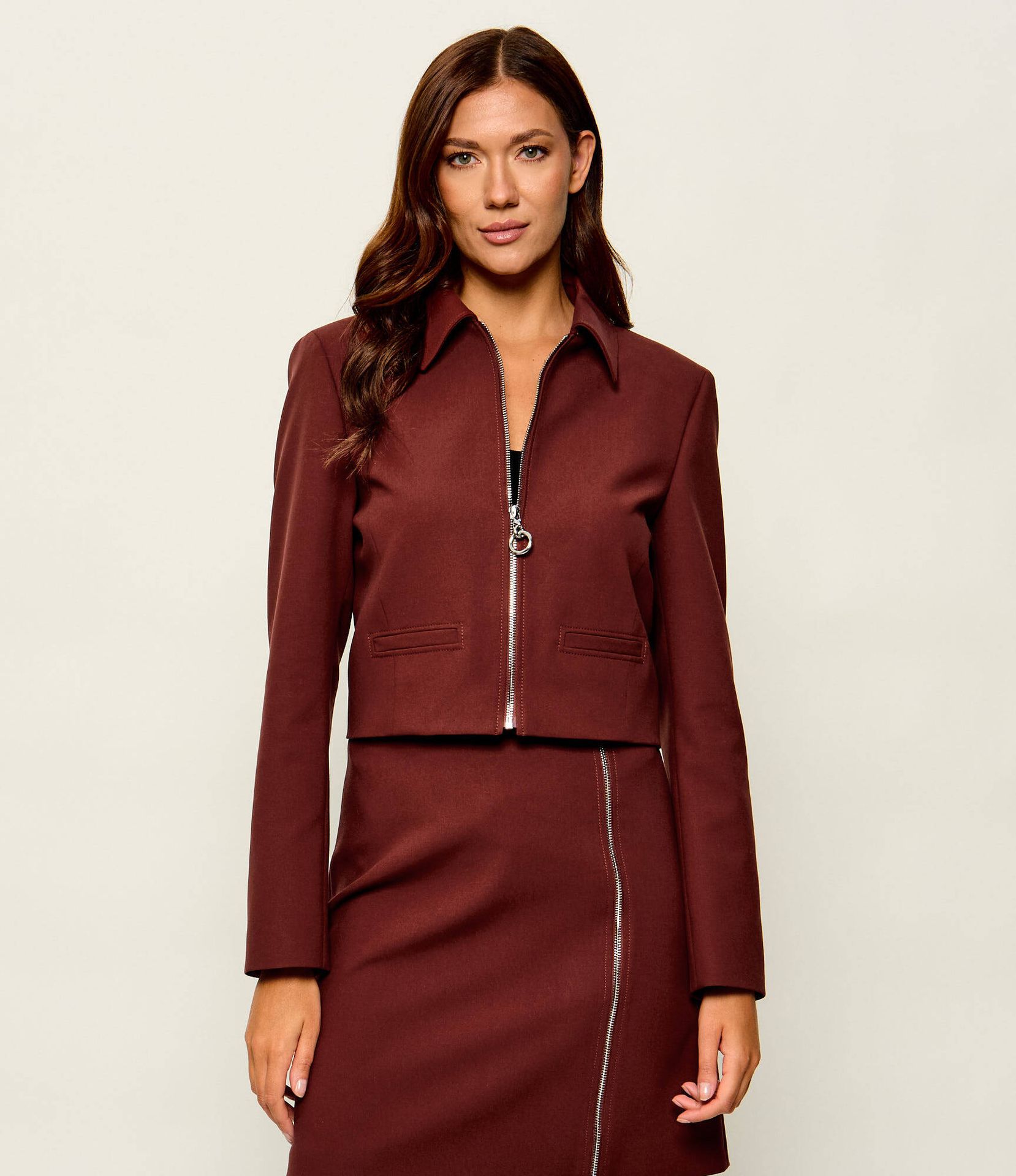 HUGO Żakiet Anjus Cropped Fit