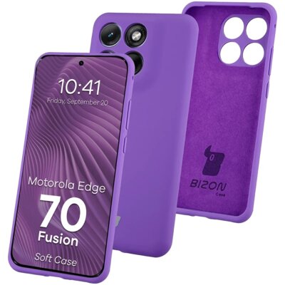 Etui BIZON Soft do Motorola Edge 70 Fusion Fioletowy