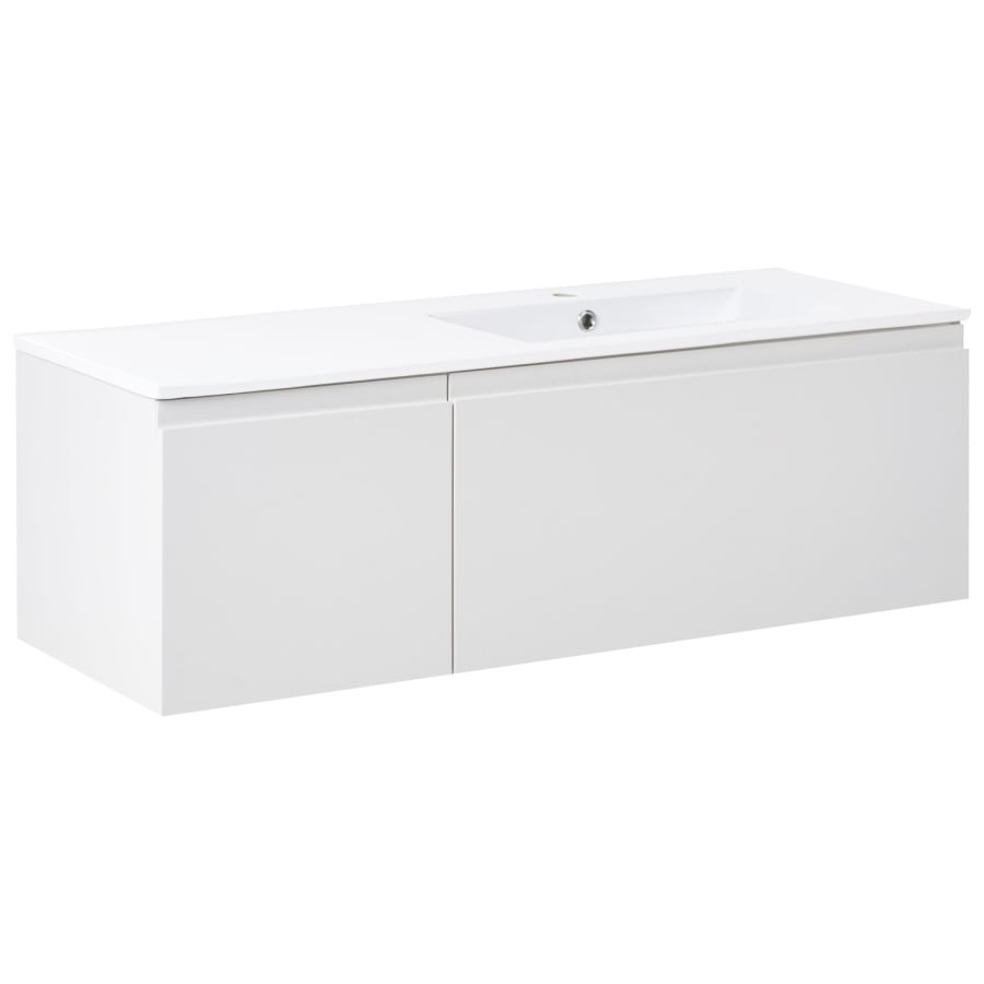 Szafka łazienkowa wisząca z umywalką COROICO 120 cm Jasnoszary B655933