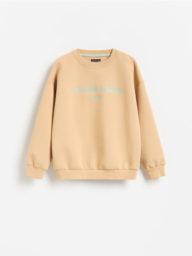 Reserved - Bluza z nadrukiem - brązowy