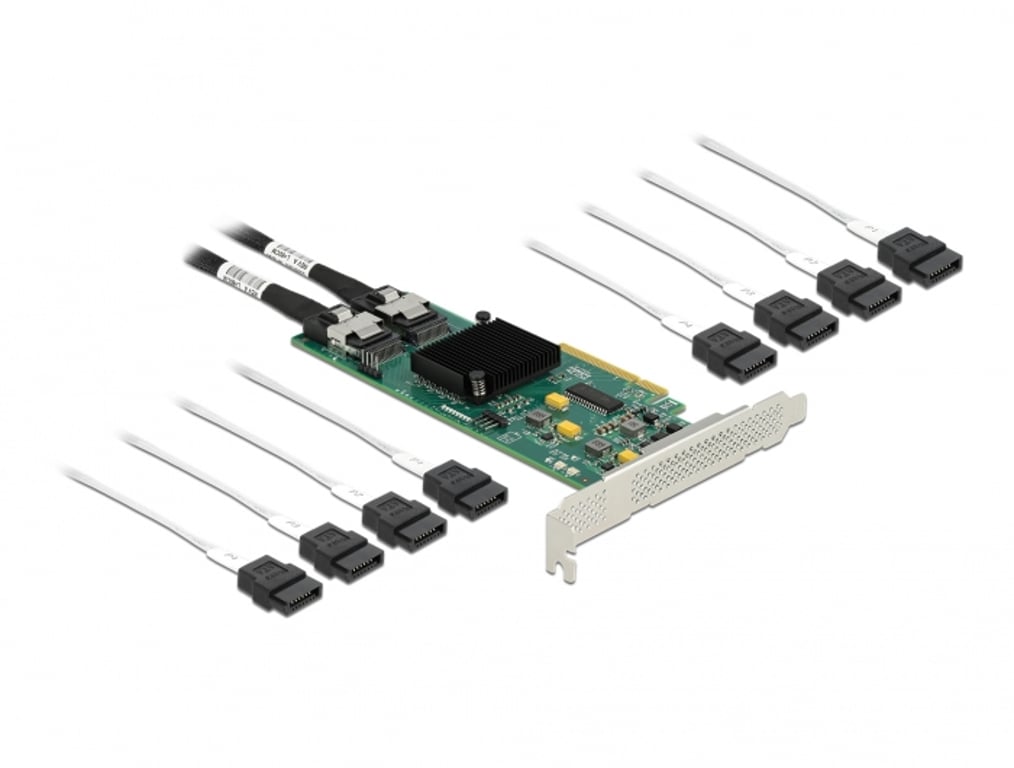 DeLOCK 8 portowy SATA PCI Express x8 Card z kablem przyłączeniowym
