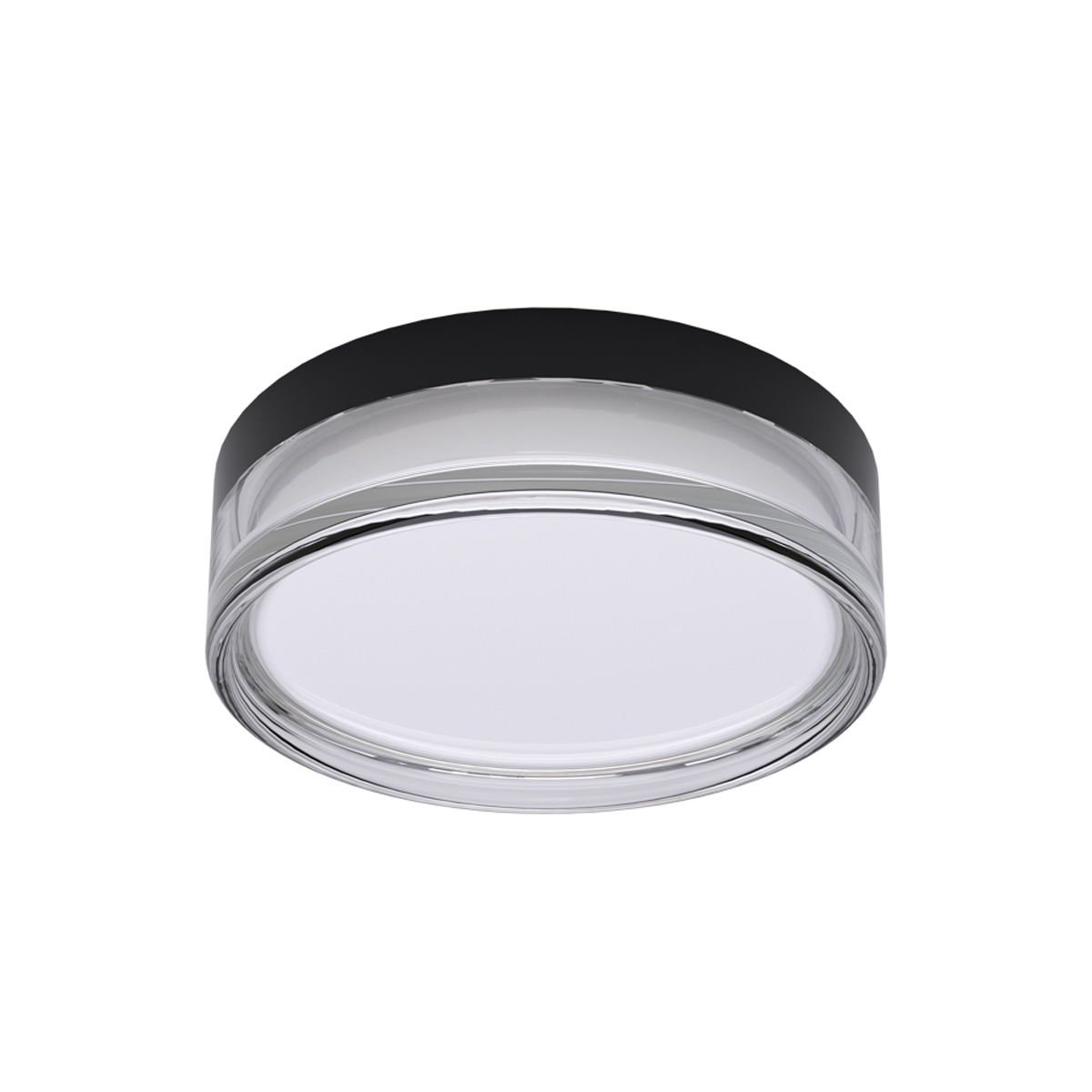 RILTA czarny plafon łazienkowy IP65 klosz akryl fi 30cm LED 24W CCT ITALUX PLF-73527-M-BK
