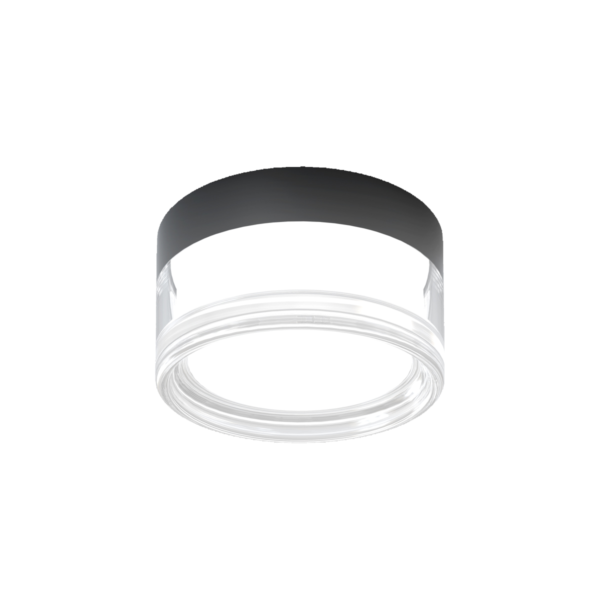 ENIOS lampa ścienna sufitowa okrągła czarna IP65 klosz akryl LED 9W CCT PLF-63829-BK