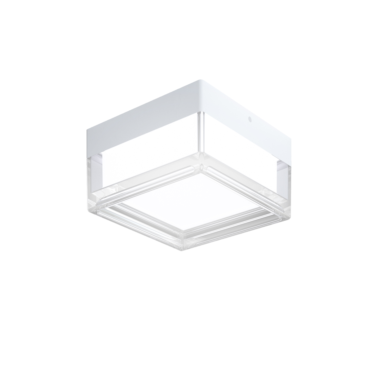 NEFIS lampa ścienna sufitowa kwadratowa biała IP65 klosz akryl LED 9W CCT PLF-53628-WH