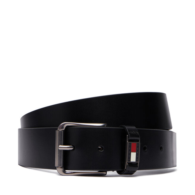 Pasek Tommy Jeans Tjm Tommy Roller Buckle 4.0 AM0AM14460 Czarny