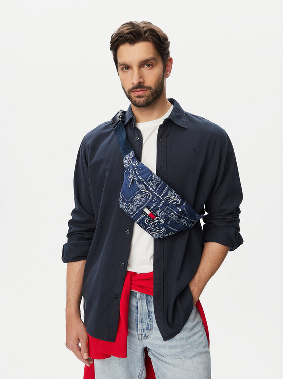 Tommy Jeans Nerka Tjm Ess Daily Bandana Bumbag AM0AM14350 Niebieski