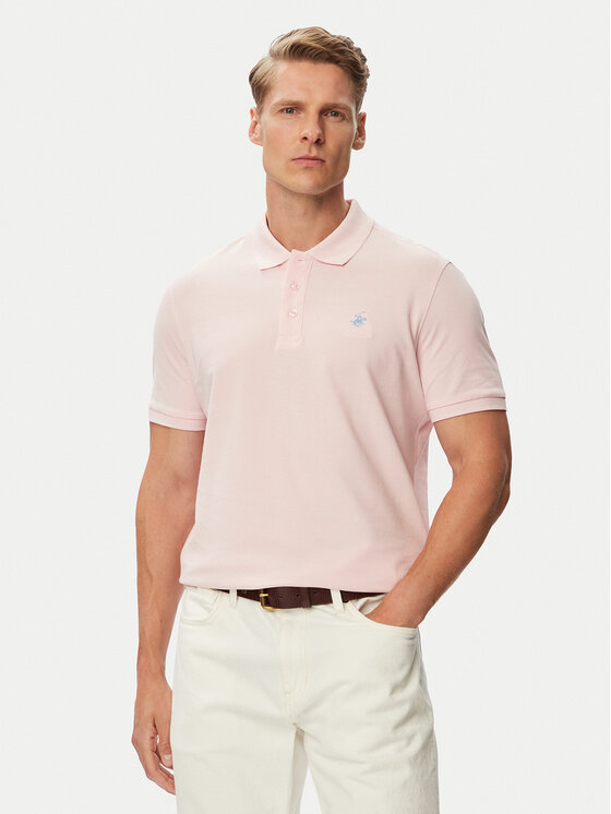 Beverly Hills Polo Club Polo P-SS26M-P42560_BBU Różowy jasny Regular Fit