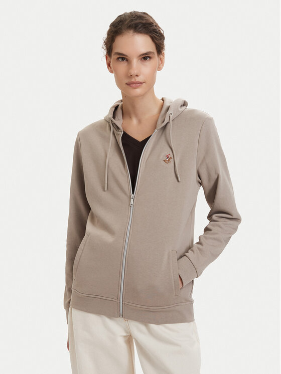Beverly Hills Polo Club Bluza P-SS26W-F546540 Beżowy Regular Fit