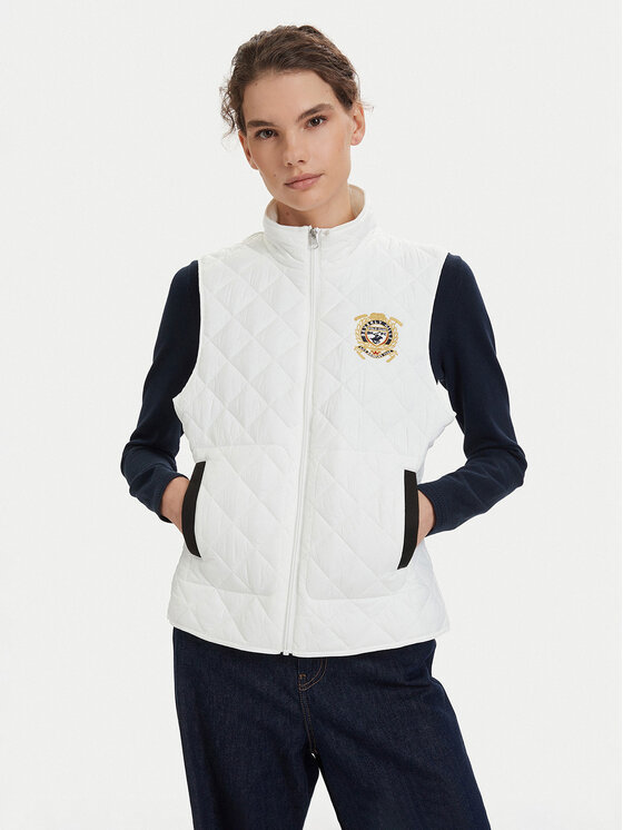 Beverly Hills Polo Club Bezrękawnik P-SS26W-JK0281-0009 Kremowy Regular Fit