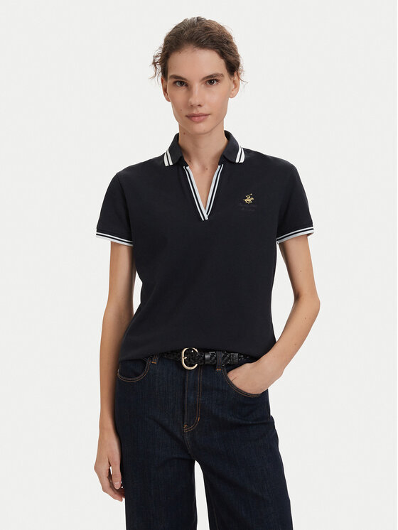 Beverly Hills Polo Club Polo P-SS26W-P0300 Granatowy Regular Fit