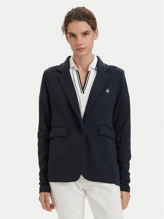 Beverly Hills Polo Club Marynarka P-SS26W-F6547 Granatowy Regular Fit