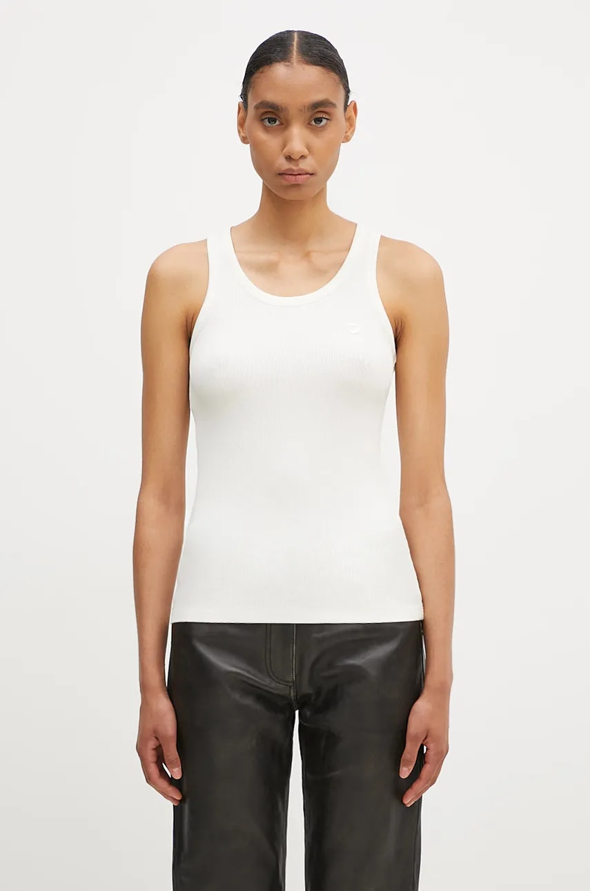 Coperni Rib Logo Tank Top z wiskozą damskie