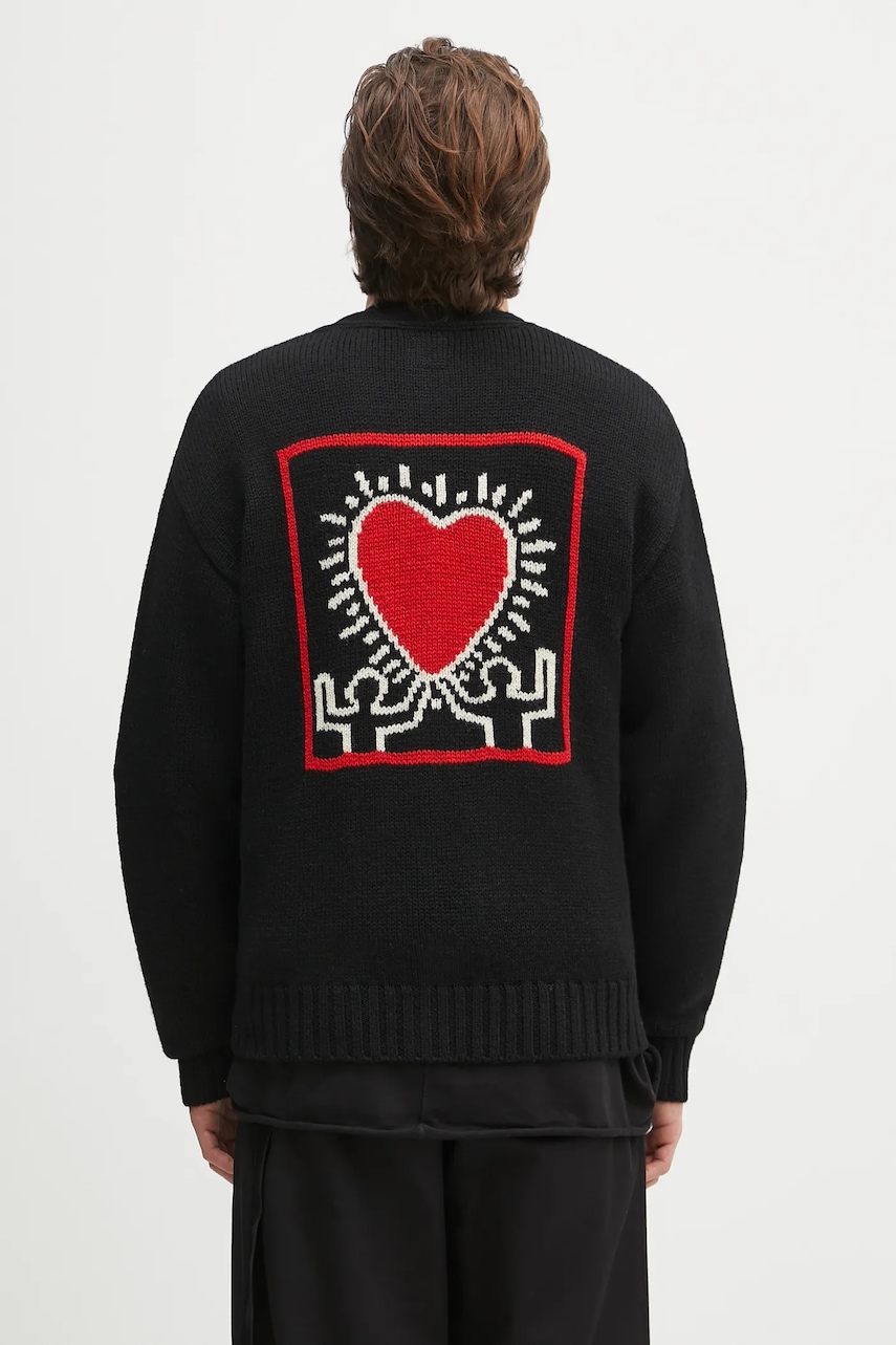 Wacko Maria kardigan wełniany x Keith Haring
