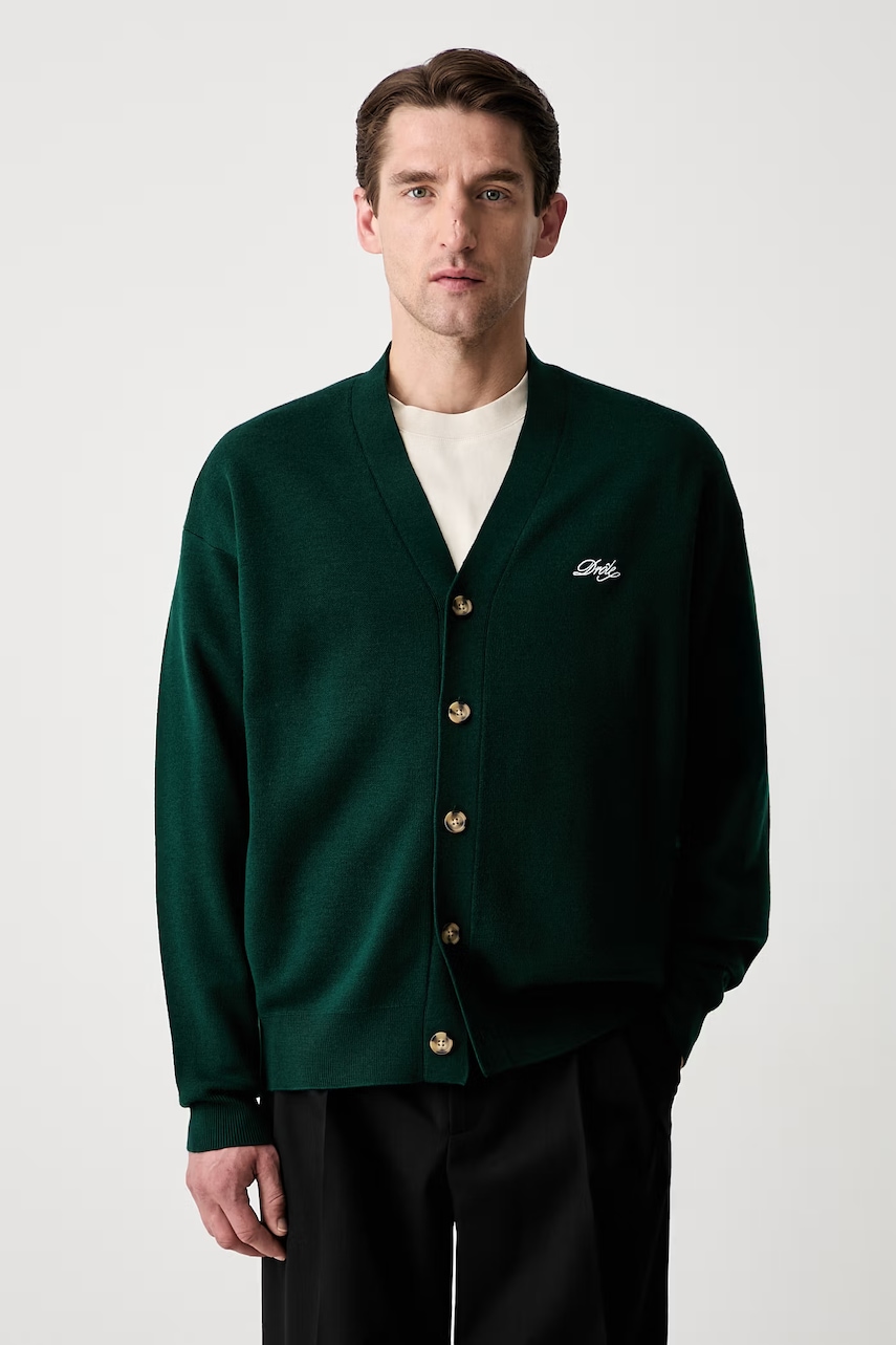 Drôle de Monsieur Le Cardigan Drôle kardigan wełniany męski