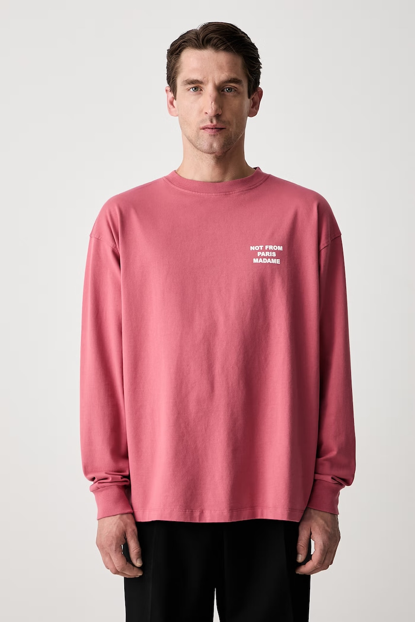 Drôle de Monsieur Slogan longsleeve męski bawełniany