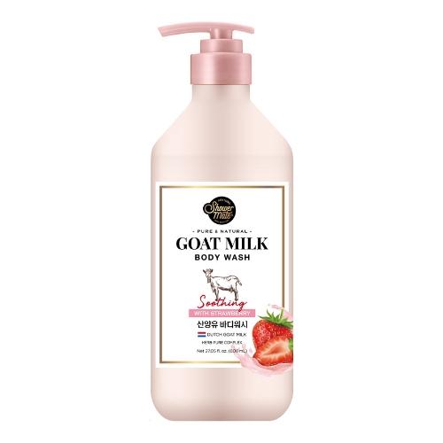 Aekyung Shower Mate Goat Milk Strawberry Żel pod prysznic, 800 ml