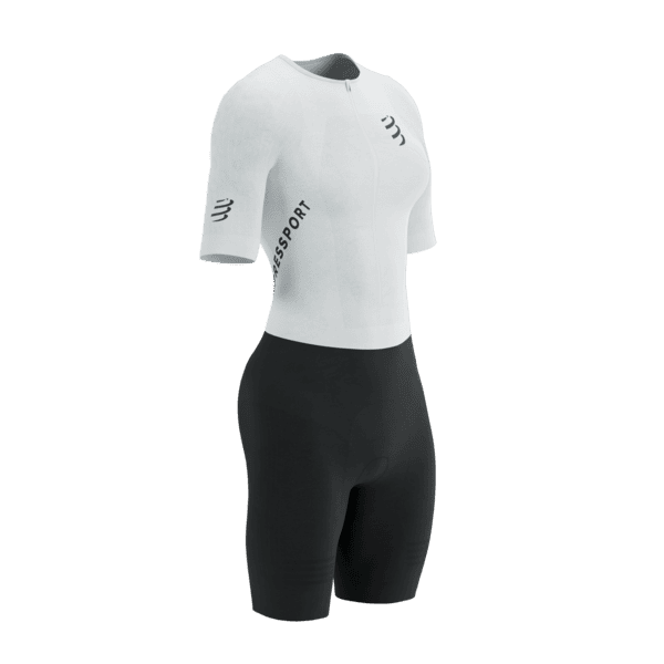 COMPRESSPORT Strój triathlonowy damski AERO SEAMLESS SS TRISUIT white/black
