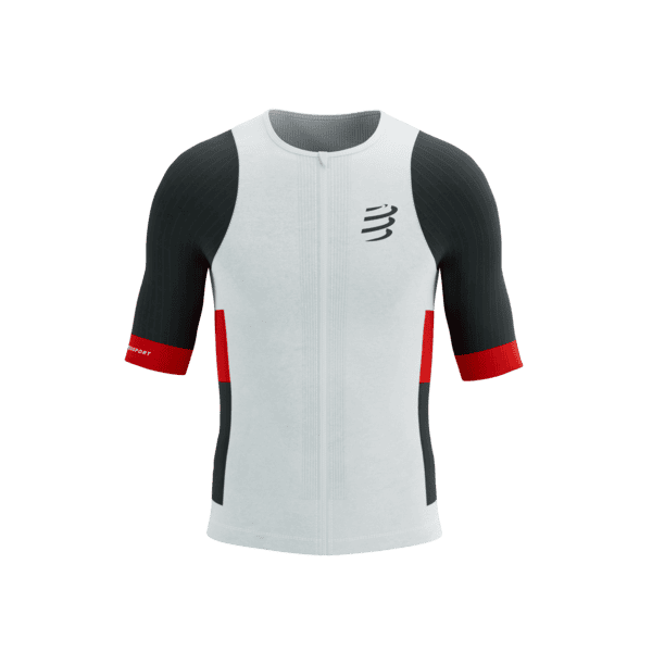 COMPRESSPORT Koszulka triathlonowa męska STREAM SS TRI TOP white/black