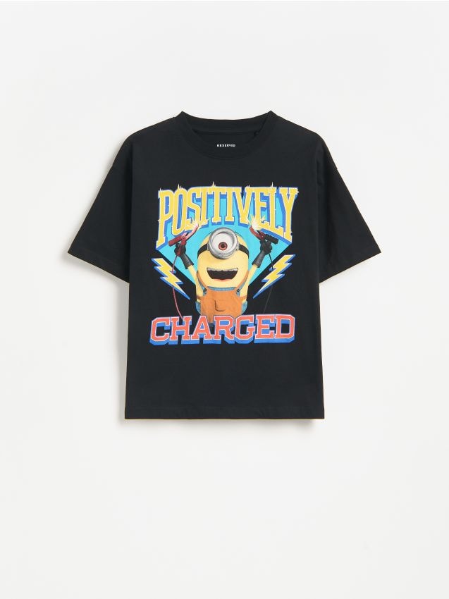 Reserved - T-shirt Minionki - czarny