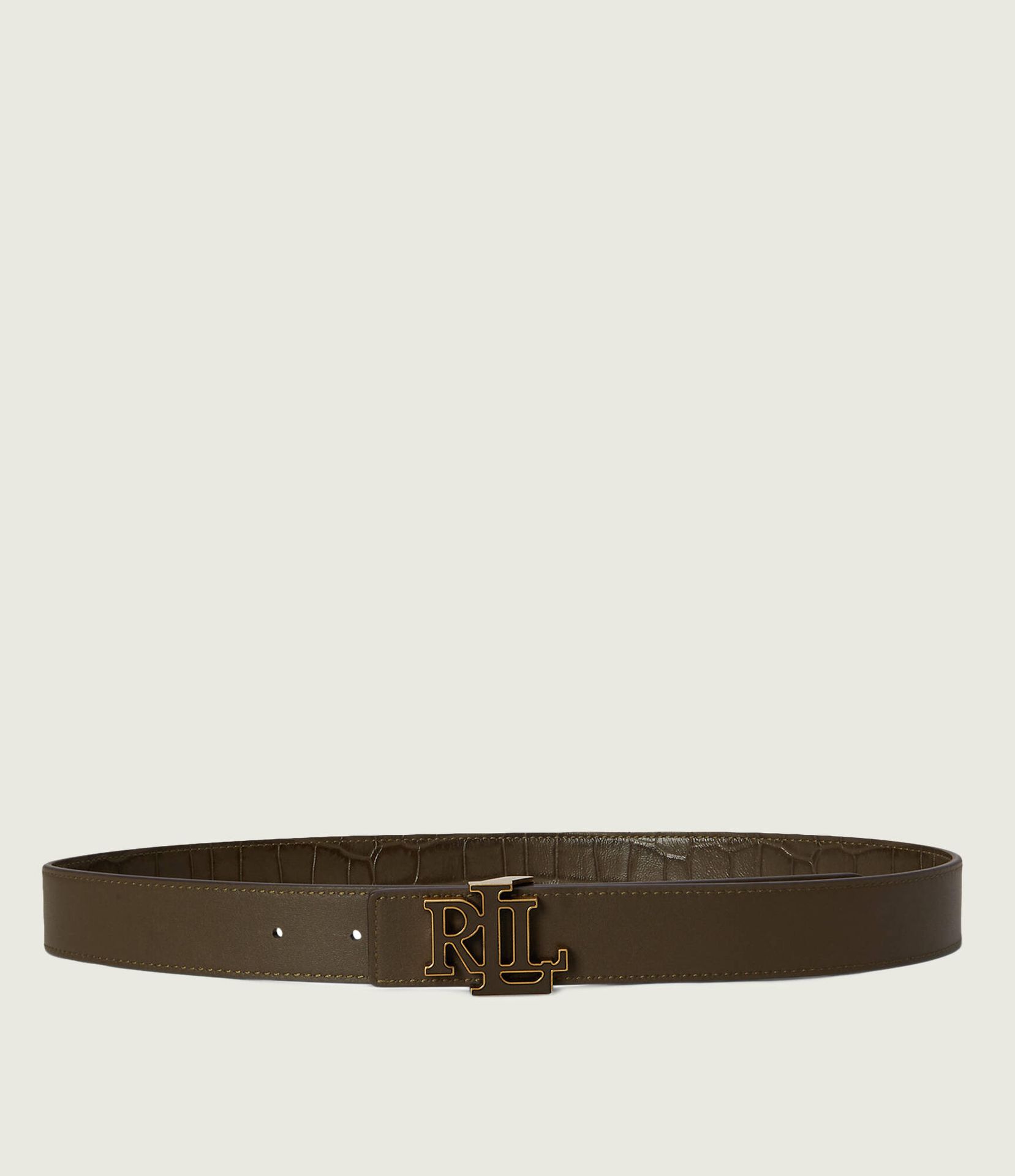 LAUREN RALPH LAUREN Skórzany dwustronny pasek Logo Reversible