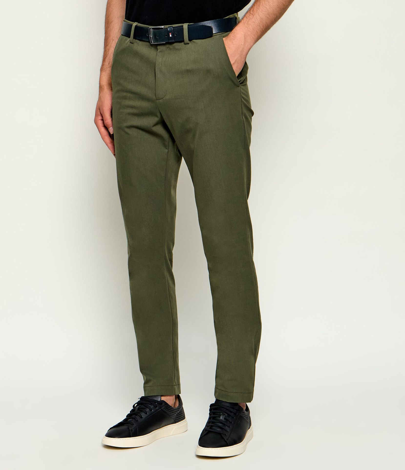 BOSS BLACK Spodnie chino P-Kaiton1-Zip Slim Fit