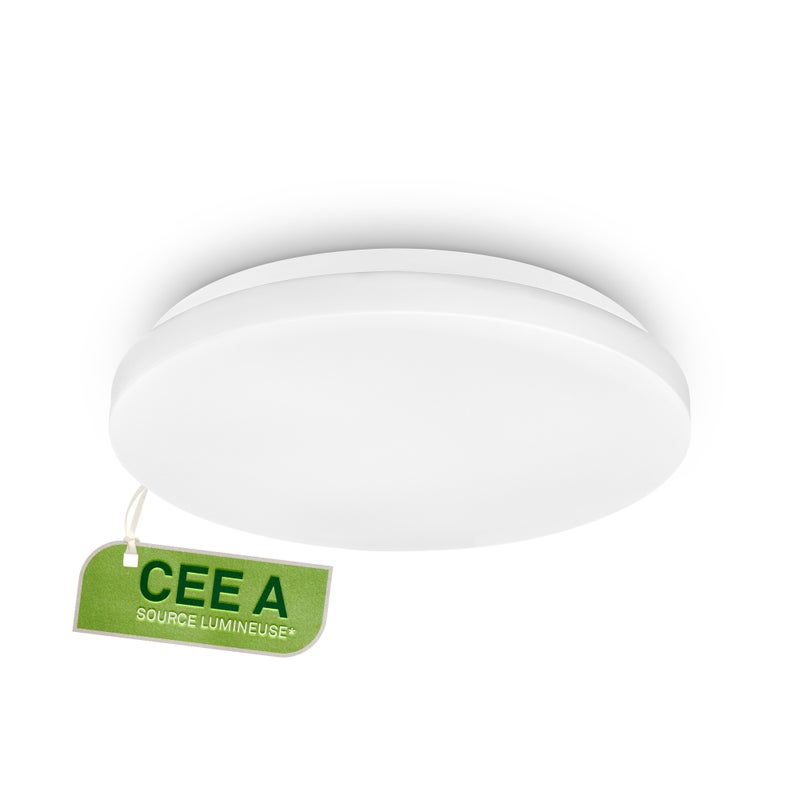Lampa sufitowa LED - Klasa efektywności energetycznej A - IP20 - D.290x60mm - Biała - 4000K - 8W / 1700lm - Nowoczesny design - Briloner
