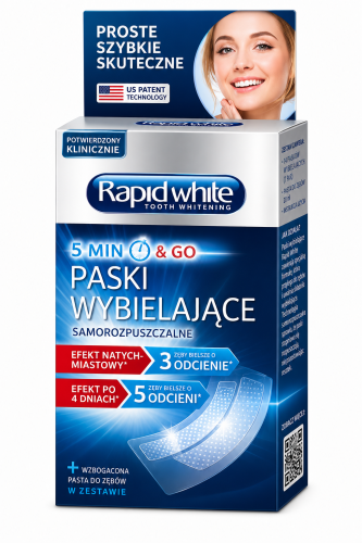 Rapid White 5 Minute & Go paski wybielające do zębów