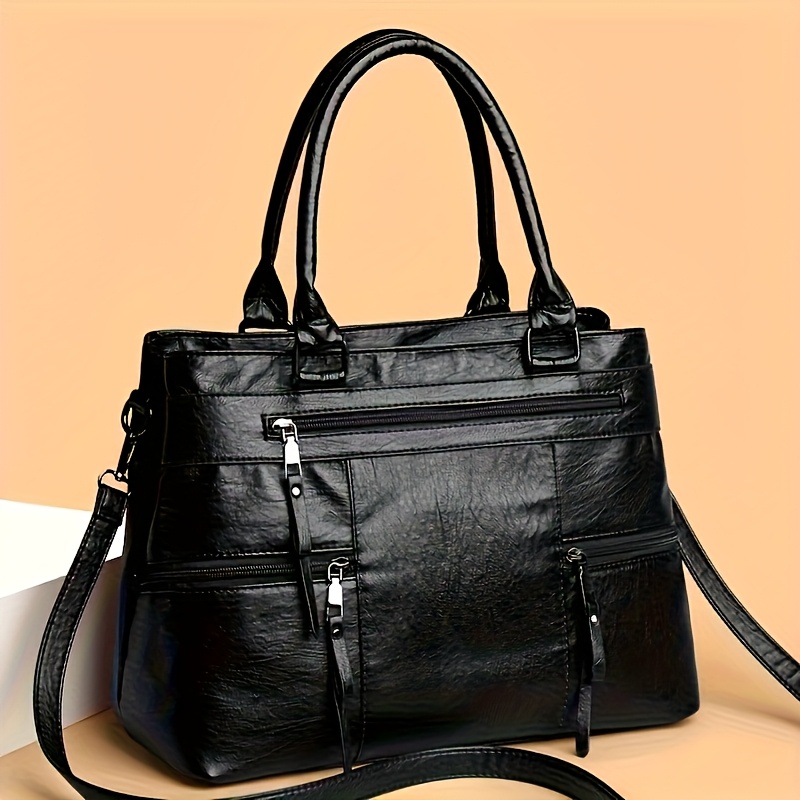 TEMU Elegancka Damska Torebka i Torba Crossbody - Wysoka Jakość, Wiele Kieszeni, Wygodny Regulowany Pasek na Ramię, Zapięcie na Zamek Błyskawiczny,