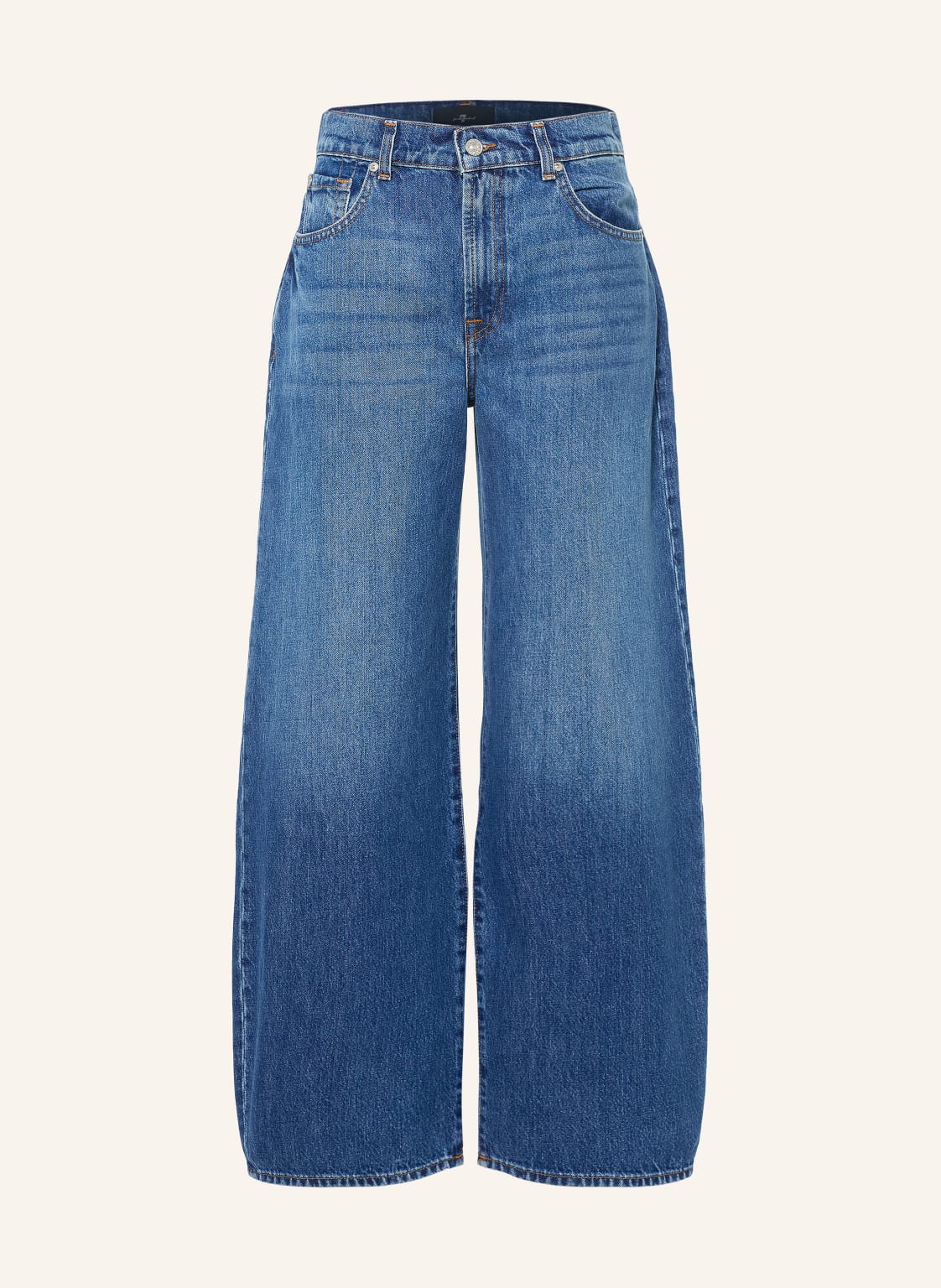 7 For All Mankind Jeansy Typu Barrel Bonnie Curvilinear blau
