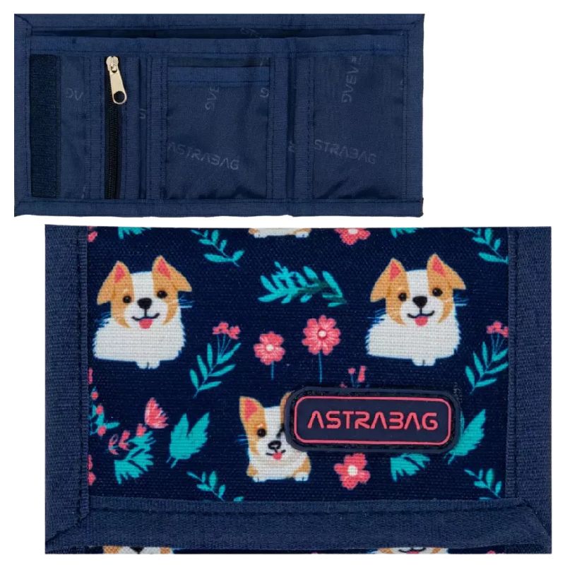 Astrabag Portfelik Dziecięcy Portfel Na Rzep Dla Dzieci Saszetka Dear Puppy