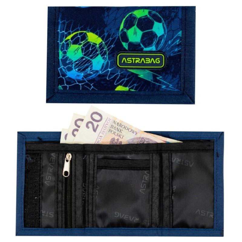 Astrabag Portfelik Dziecięcy Portfel Na Rzep Dla Dzieci Saszetka Football