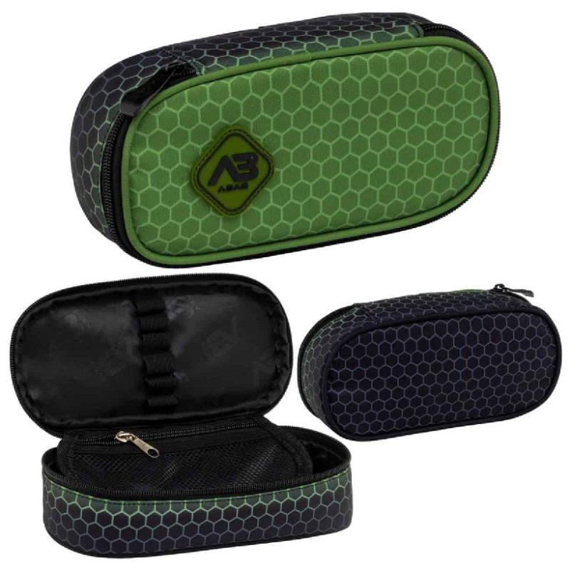 Astrabag Piórnik Jednokomorowy Saszetka Etui Na Przybory Szkolne Hexagon Green Ombre