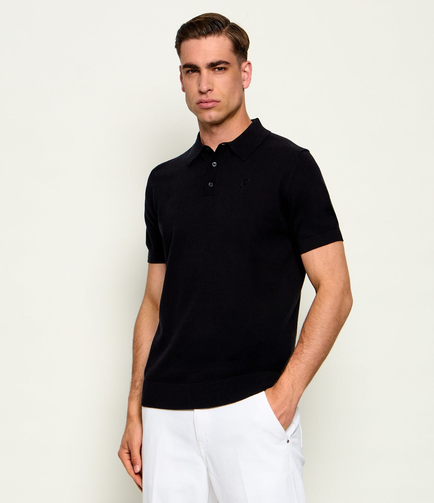 Karl Lagerfeld Polo Regular Fit z dodatkiem kaszmiru